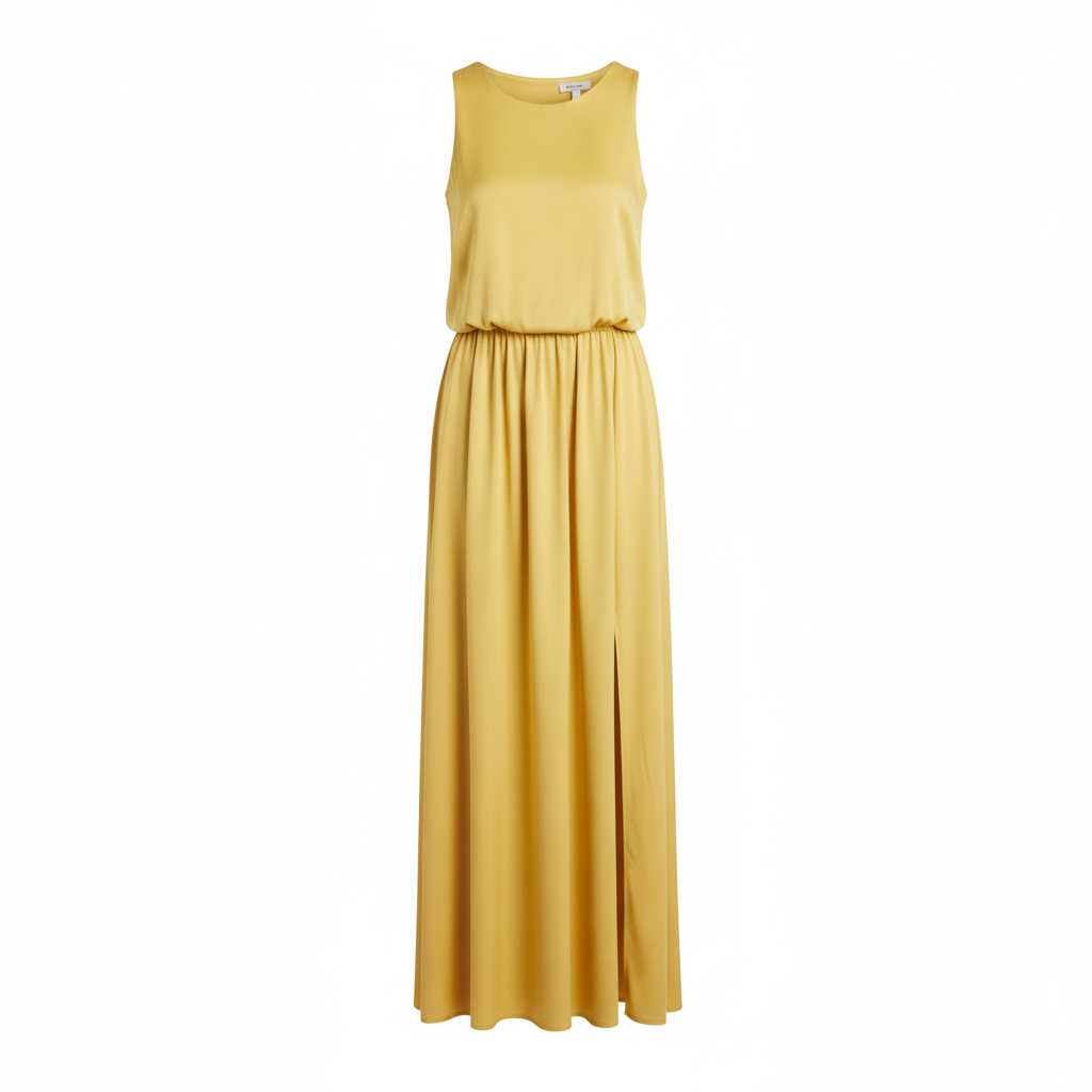 SUENTA Chloé | Damen Maxi-Sommerkleid – Ärmelloses Design & Rundhalsausschnitt
