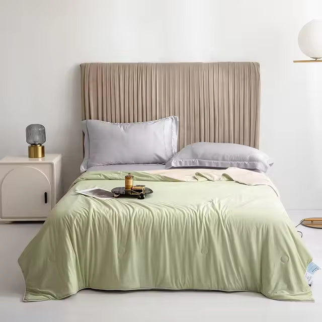 SUENTA Kühldecke Weiche Cooling Decke Nacht Schlafkomfort Nr 1 Mondhellem Salbei
