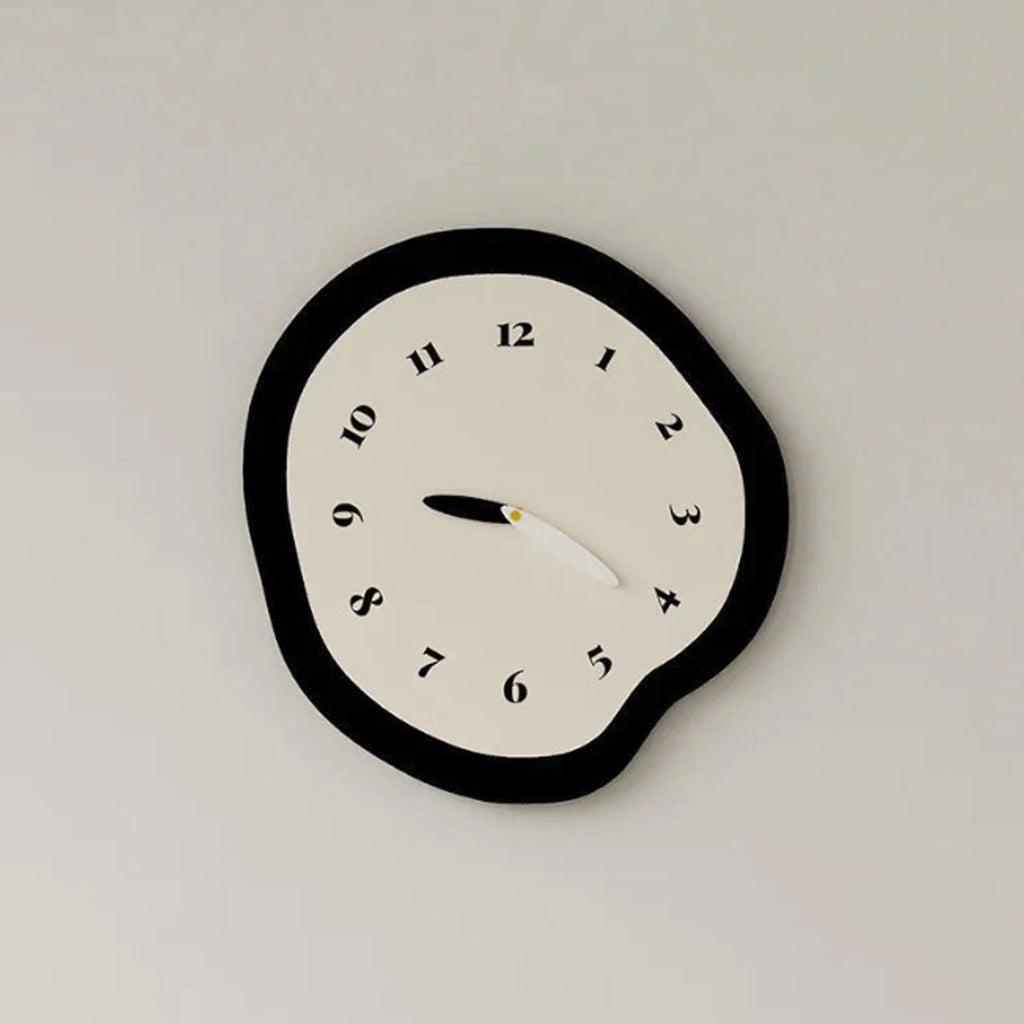 SUENTA Geformte Zeitwanduhr Abstraktes Design Leise Quarzpendelwerk