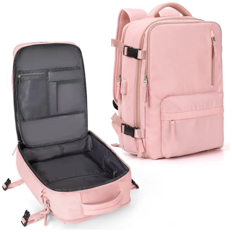 SUENTA Frauen Großer Reise Rucksack Wasserdicht Zum Wandern Rosa