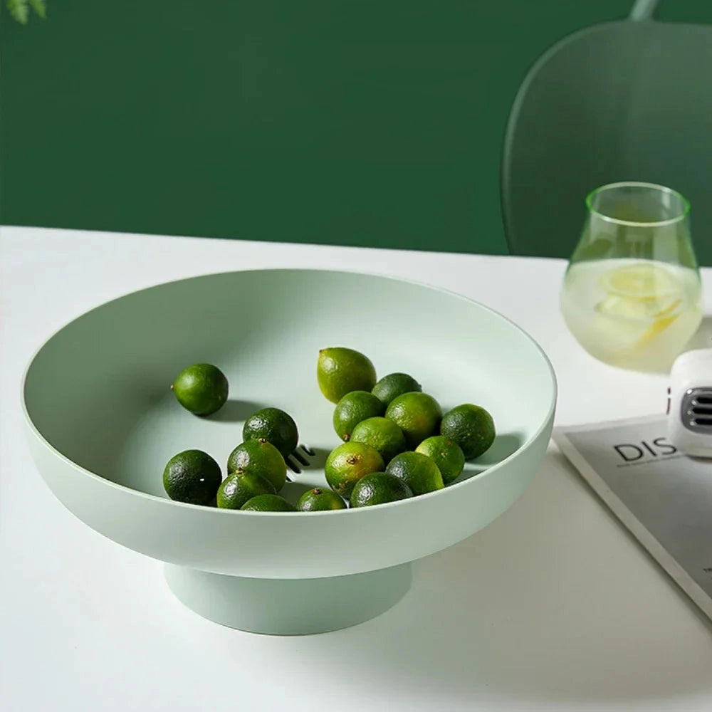 SUENTA Fruchtschale Keramik Blattförmige Ränder Obst Dekoration Salbei