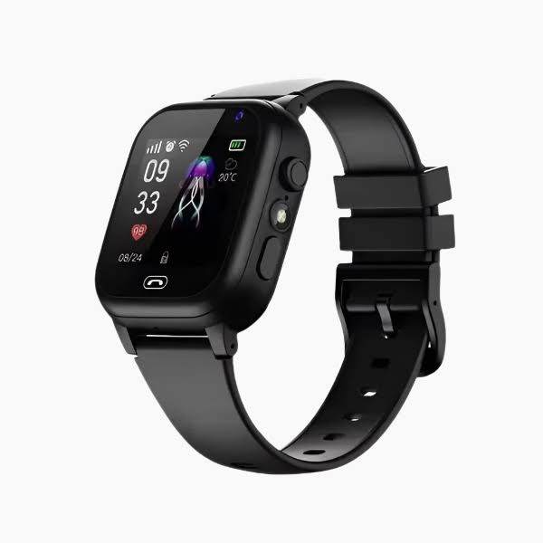 SUENTA GPS-Smartwatch für Kinder – Intelligente Kinderuhr mit GPS-Tracker, SIM-Karte, Videoklingel, Kamera und Aktivitätsüberwachung Schwarz