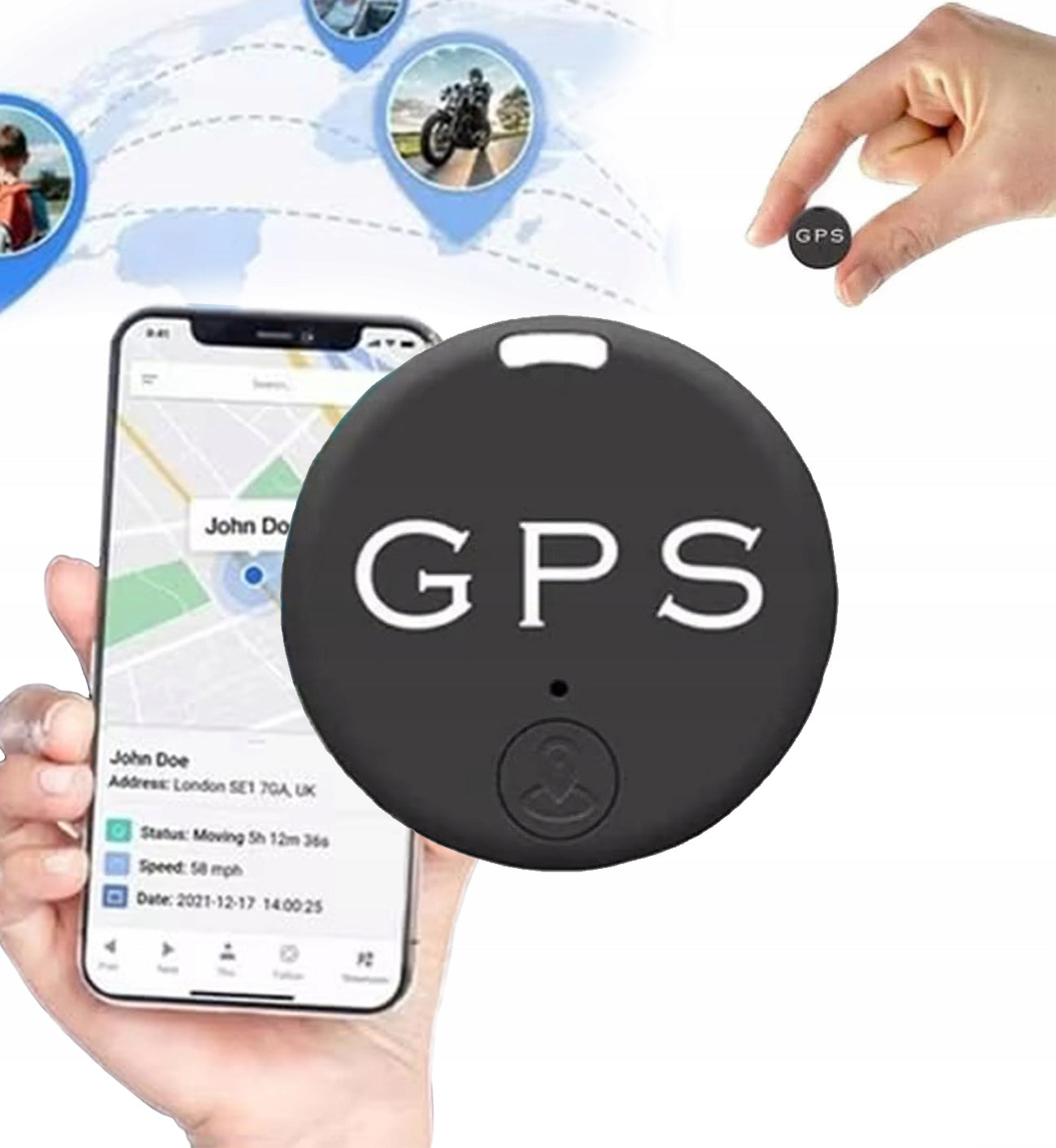 SUENTA GPS-Tracker Mini Magnetischer Mit Echtzeit-Updates
