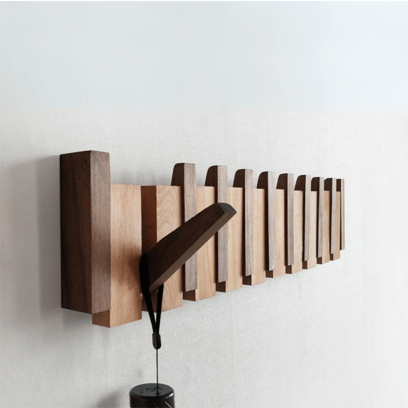 SUENTA Garderobenständer Klavier aus Holz Klaviertasten Wandkunst Multi Wood