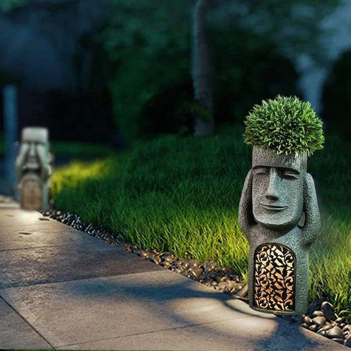SUENTA Blumentopf Künstlerischer Solar LED Licht Skulpturdesign