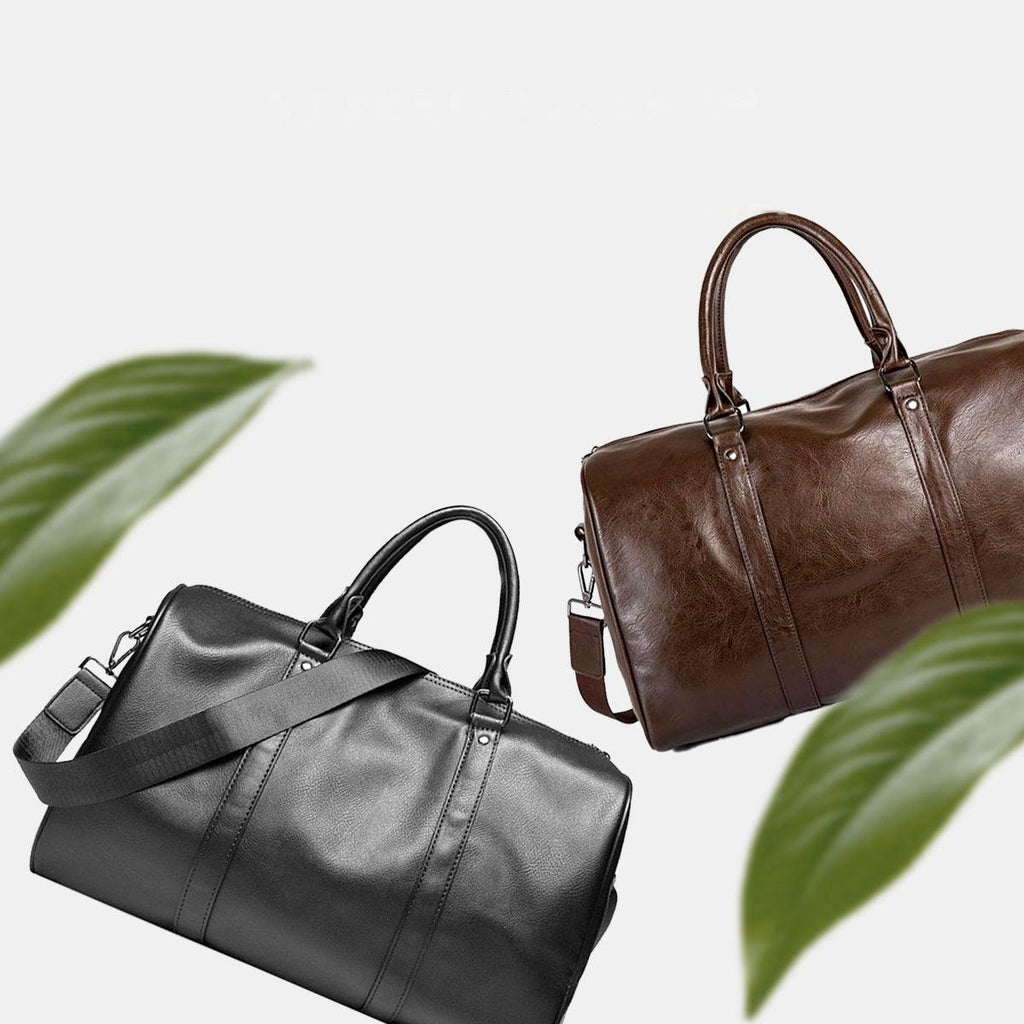 SUENTA Reisetasche In Lederoptik Viel Platz Strapazierfähiges PU-Leder