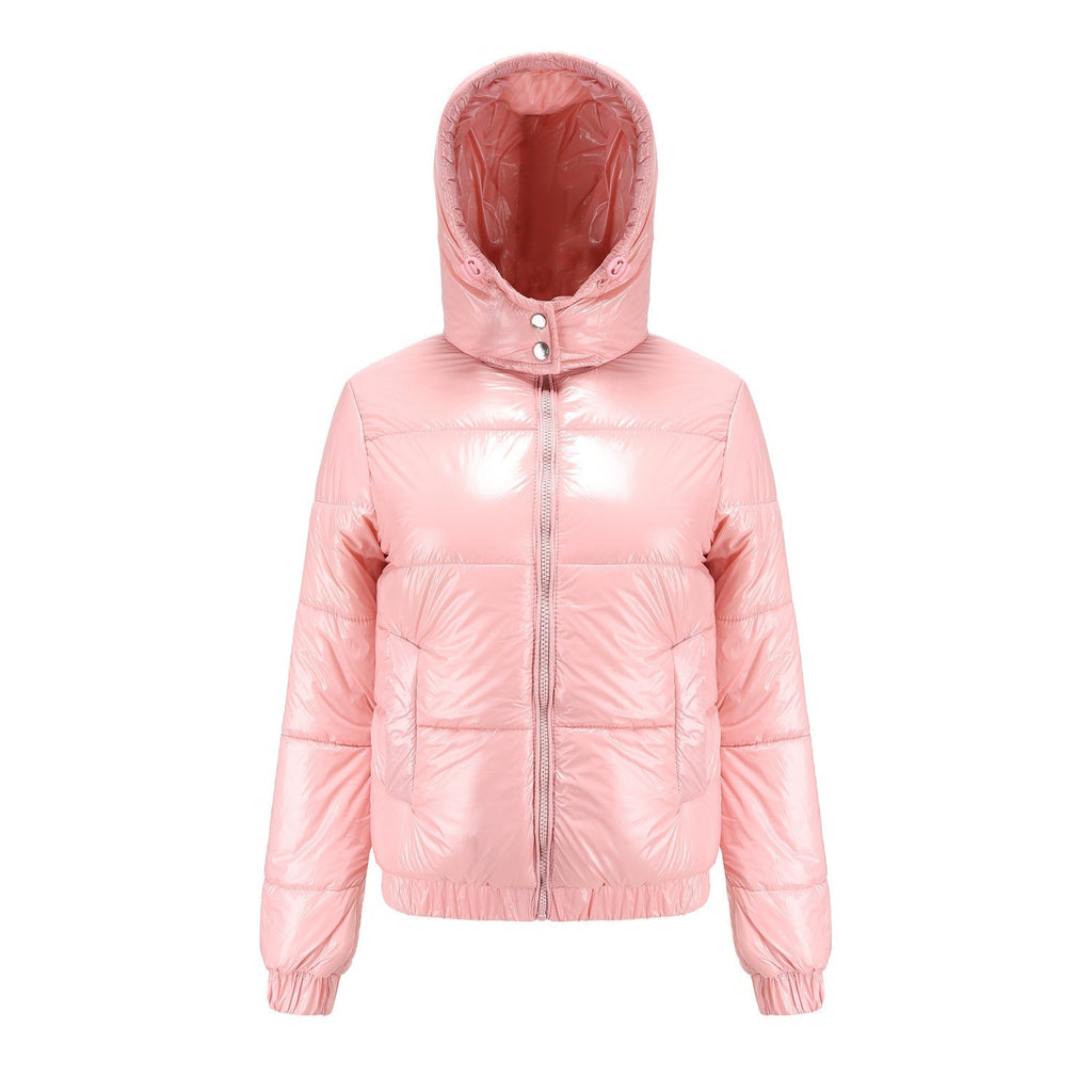 SUENTA Damen Winterjacke Glänzende Wasserabweisende Wärmeisolierung Fleece