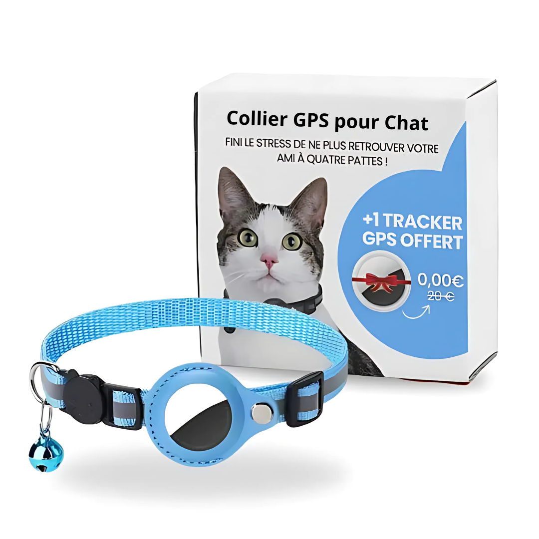 SUENTA Gps-Halsband Für Katzen Mit Live-Tracking Und Sicherheit Blau