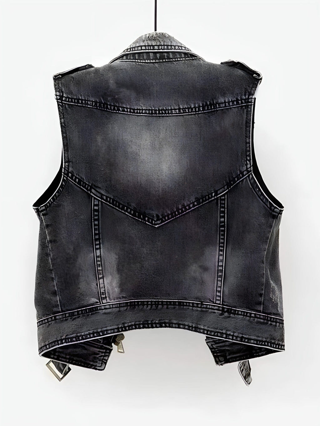 SUENTA Damen-Jeansweste Lässige Eleganten Denim aus Denim