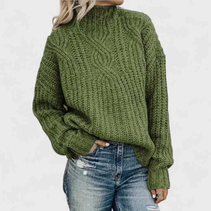Umami | Maglione invernale a coste da donna con maniche lunghe