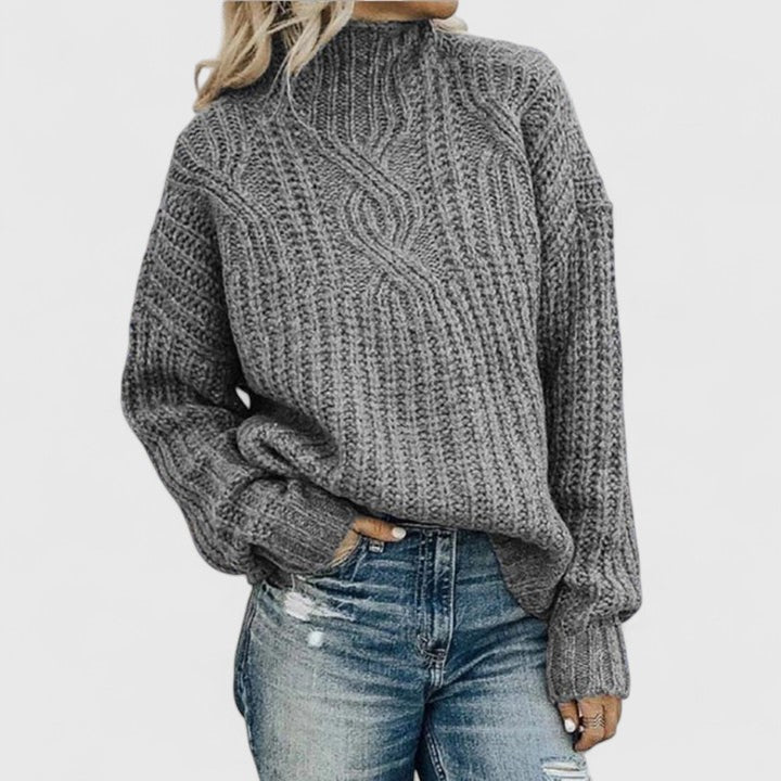 Umami | Maglione invernale a coste da donna con maniche lunghe