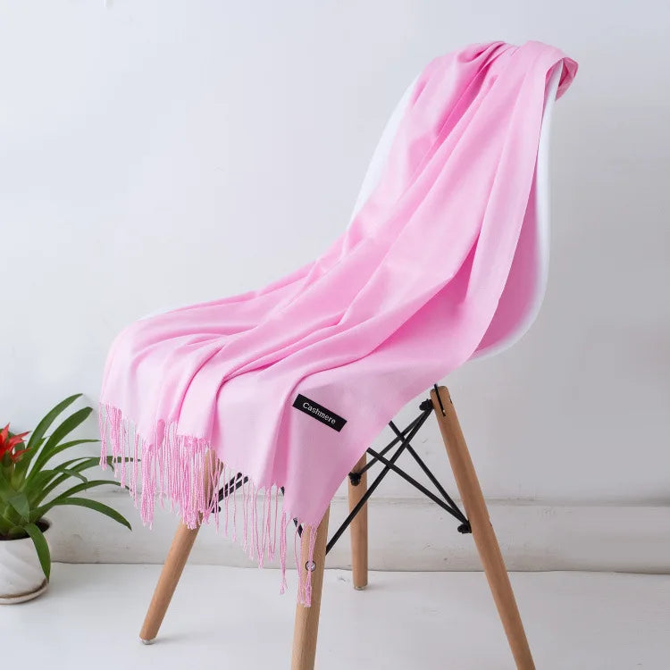 SUENTA Kaschmirschal Luxuriöse Wärme und Komfort Feinstem Kaschmir Rosa