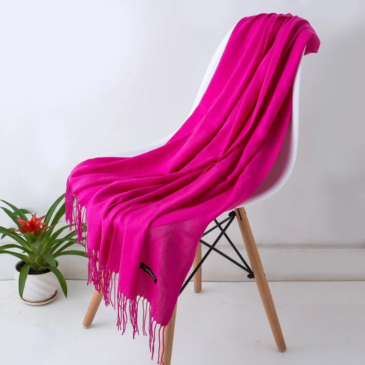SUENTA Kaschmirschal Luxuriöse Wärme und Komfort Feinstem Kaschmir Rosa Rot