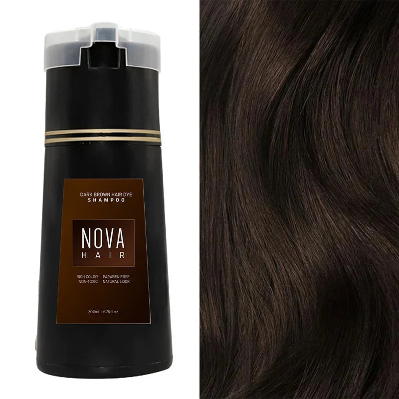 SUENTA Haarfärbe-Shampoo Ohne Schäden 10-Minuten-Ergebnis Pflege Dunkelbraun (200ml)