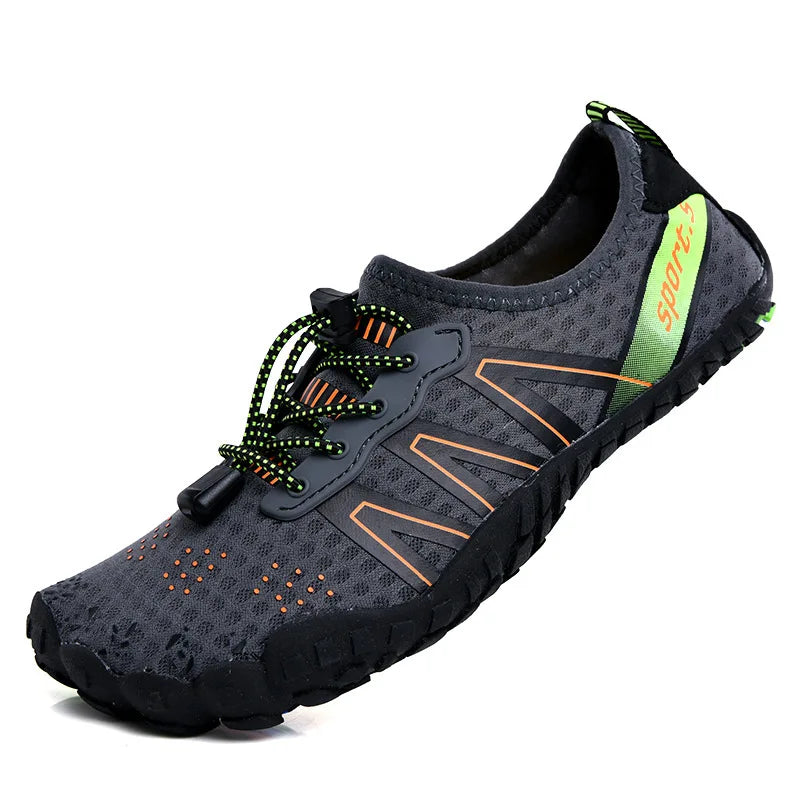 SUENTA Unisex Wasserdichte Barfußschuhe Wassersport Und Outdoor Grau Grün