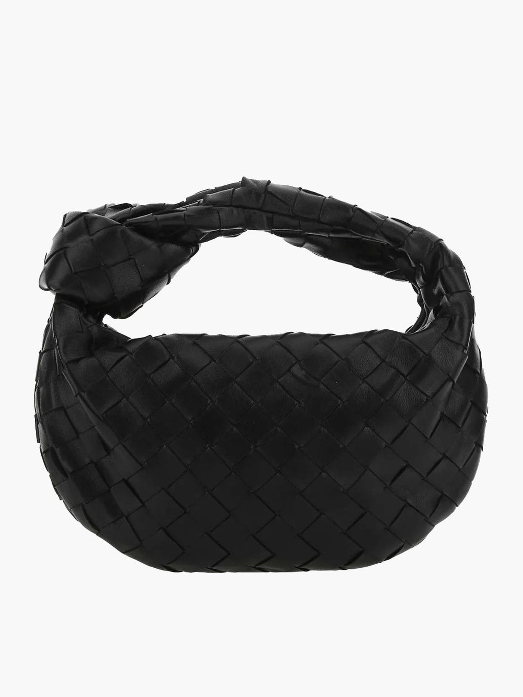 SUENTA Handtasche aus veganem Leder Gewebte Umhängetasche Gebrauch Schwarz