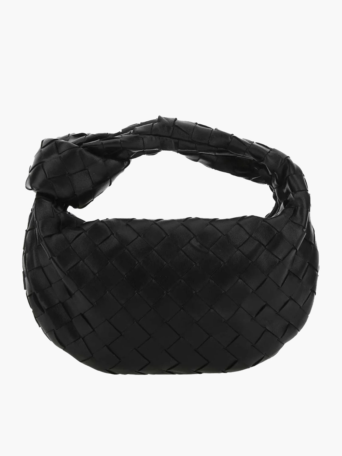 SUENTA Handtasche aus veganem Leder Gewebte Umhängetasche Gebrauch Schwarz