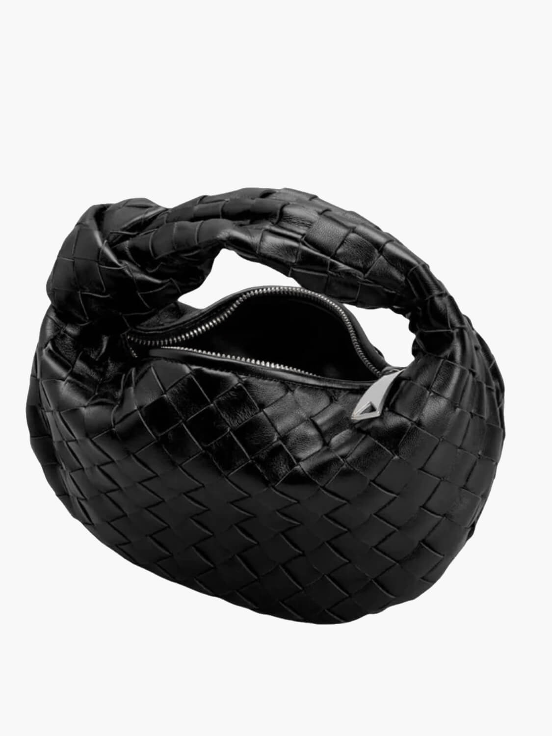 SUENTA Handtasche aus veganem Leder Gewebte Umhängetasche Gebrauch