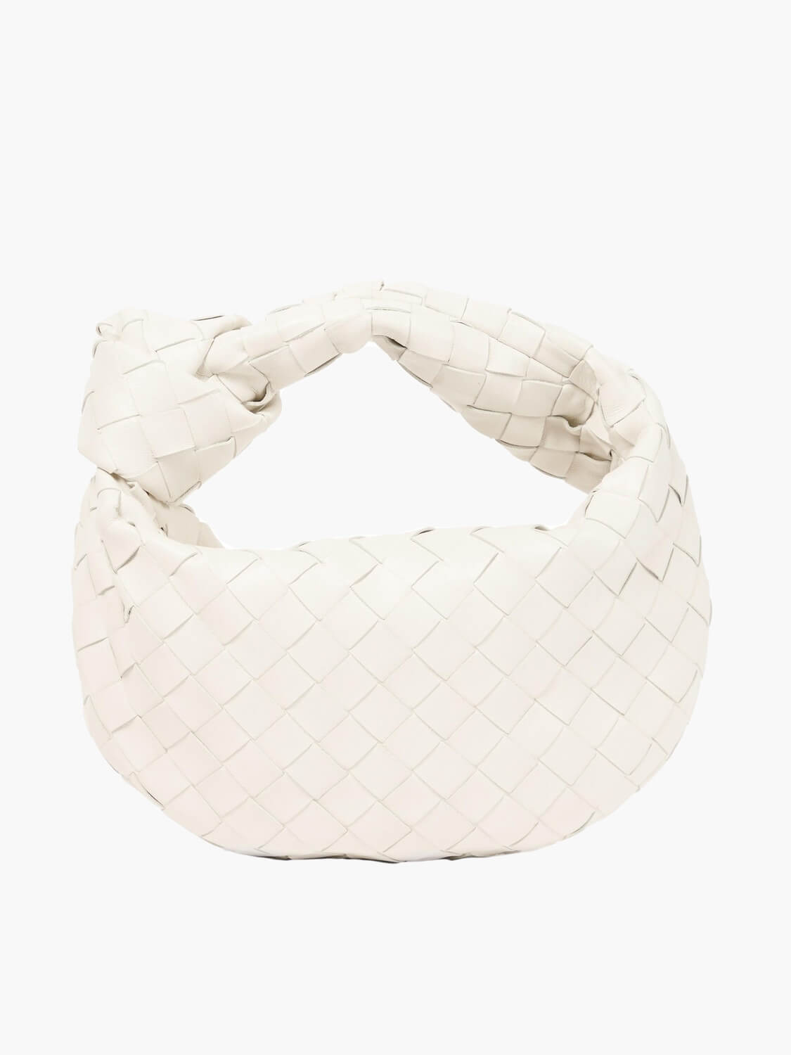 SUENTA Handtasche aus veganem Leder Gewebte Umhängetasche Gebrauch Creme