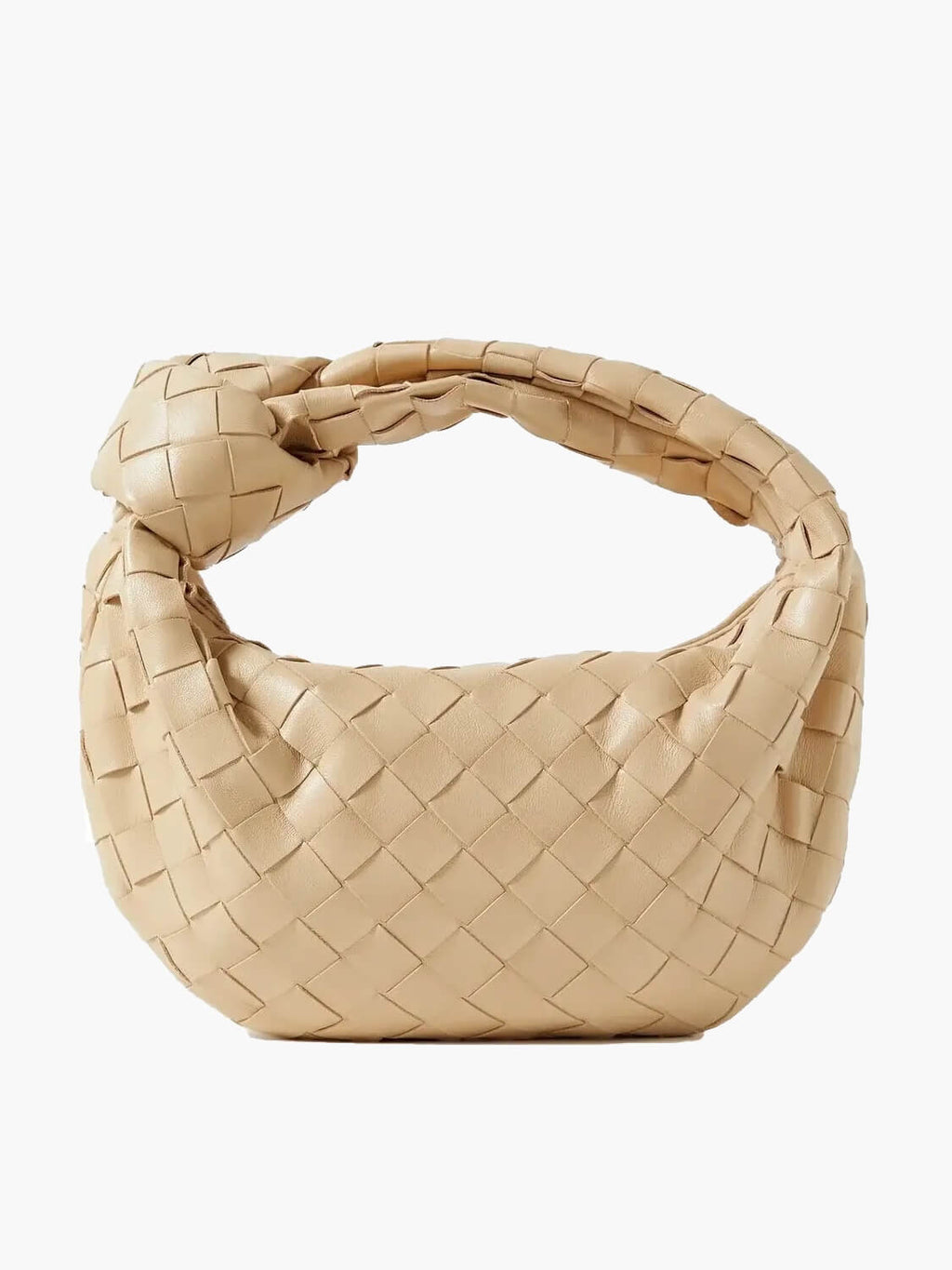SUENTA Handtasche aus veganem Leder Gewebte Umhängetasche Gebrauch Beige