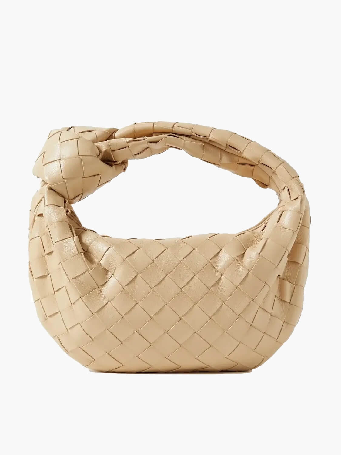 SUENTA Handtasche aus veganem Leder Gewebte Umhängetasche Gebrauch Beige