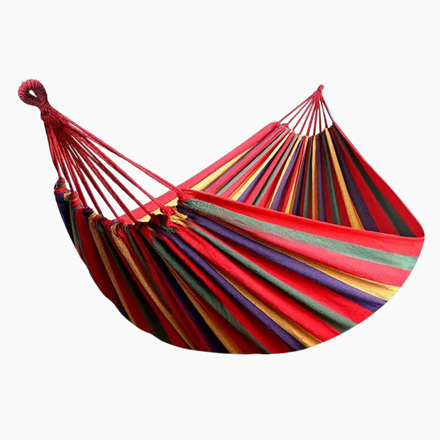 SUENTA Hängematte Canvas AntiRutschDesign Tragkraft 200 Kilogramm Rot