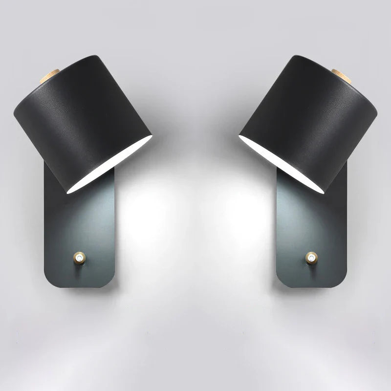 SUENTA LED-Wandlampe Innenleuchten Treppenbeleuchtung Schalter 2 schwarz