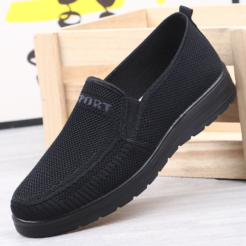 SUENTA Herren Slip-Ins Hands-Free-Komfort Bequeme Leichte Schuhe Schwarz