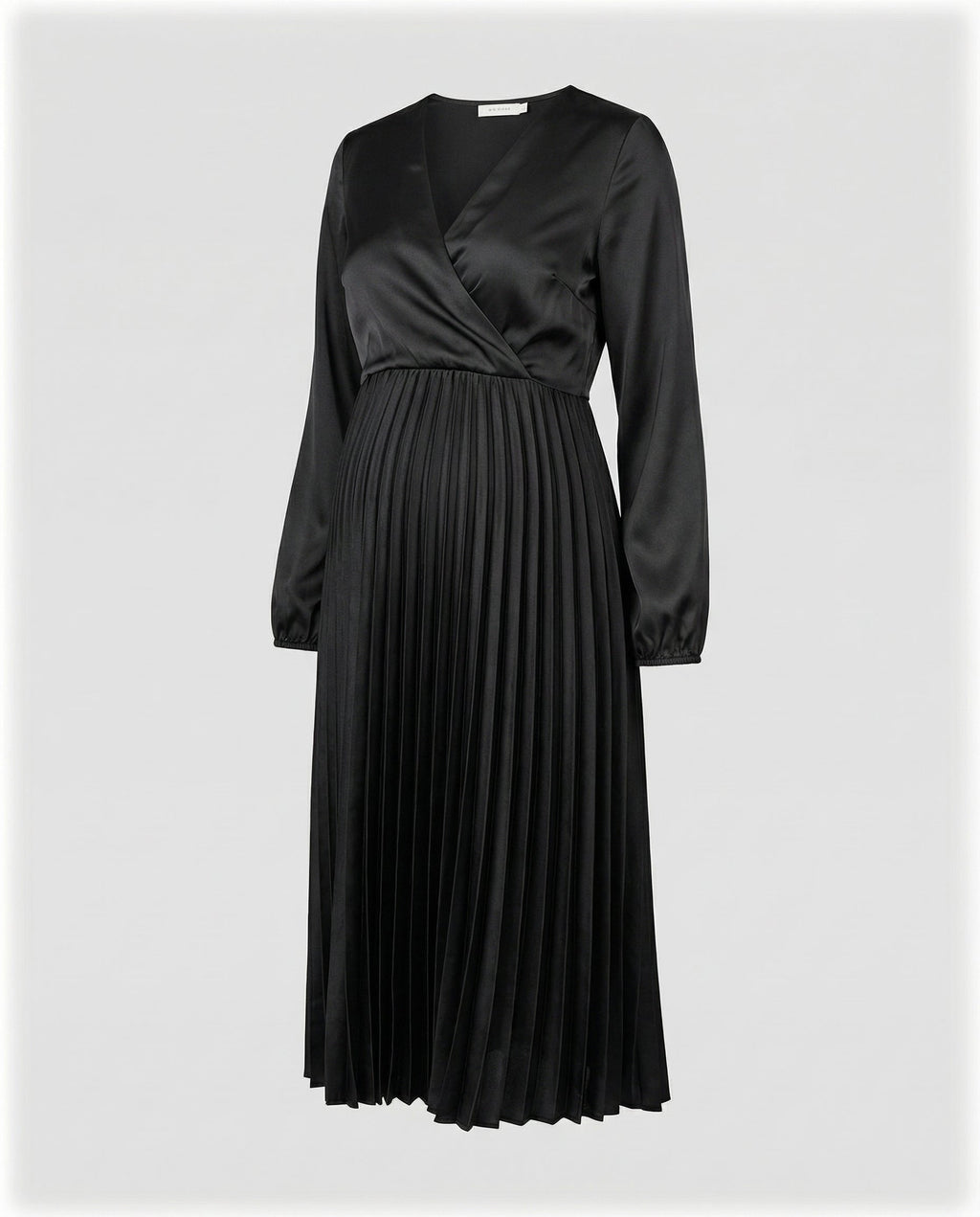 SUENTA Luma | Damen Schwangerschafts-Maxikleid – Schulterfreies Design & Elegante Plissierung