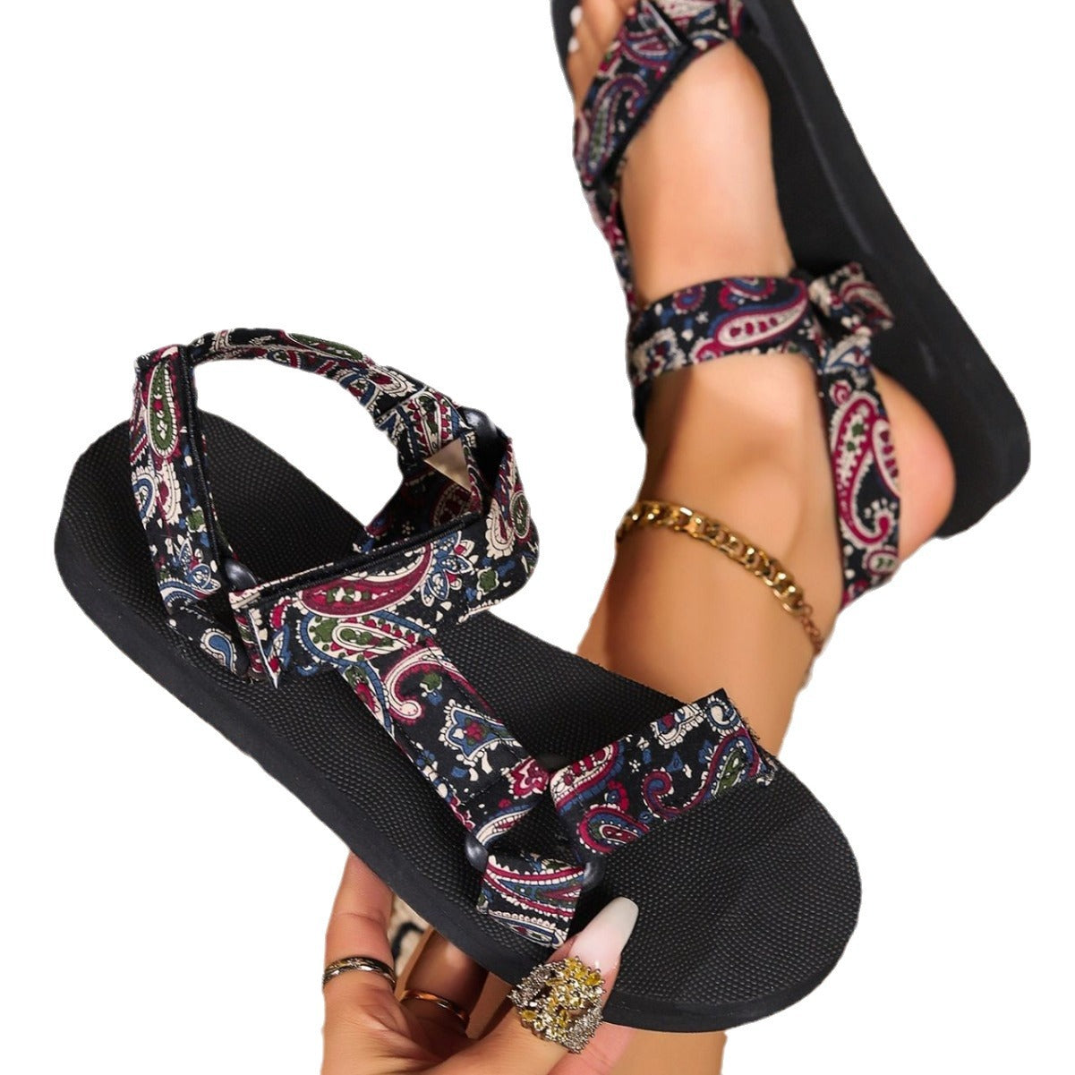 SUENTA Velvet | Damen Sommer-Sandalen – Bunte Farben & Leichter Komfort