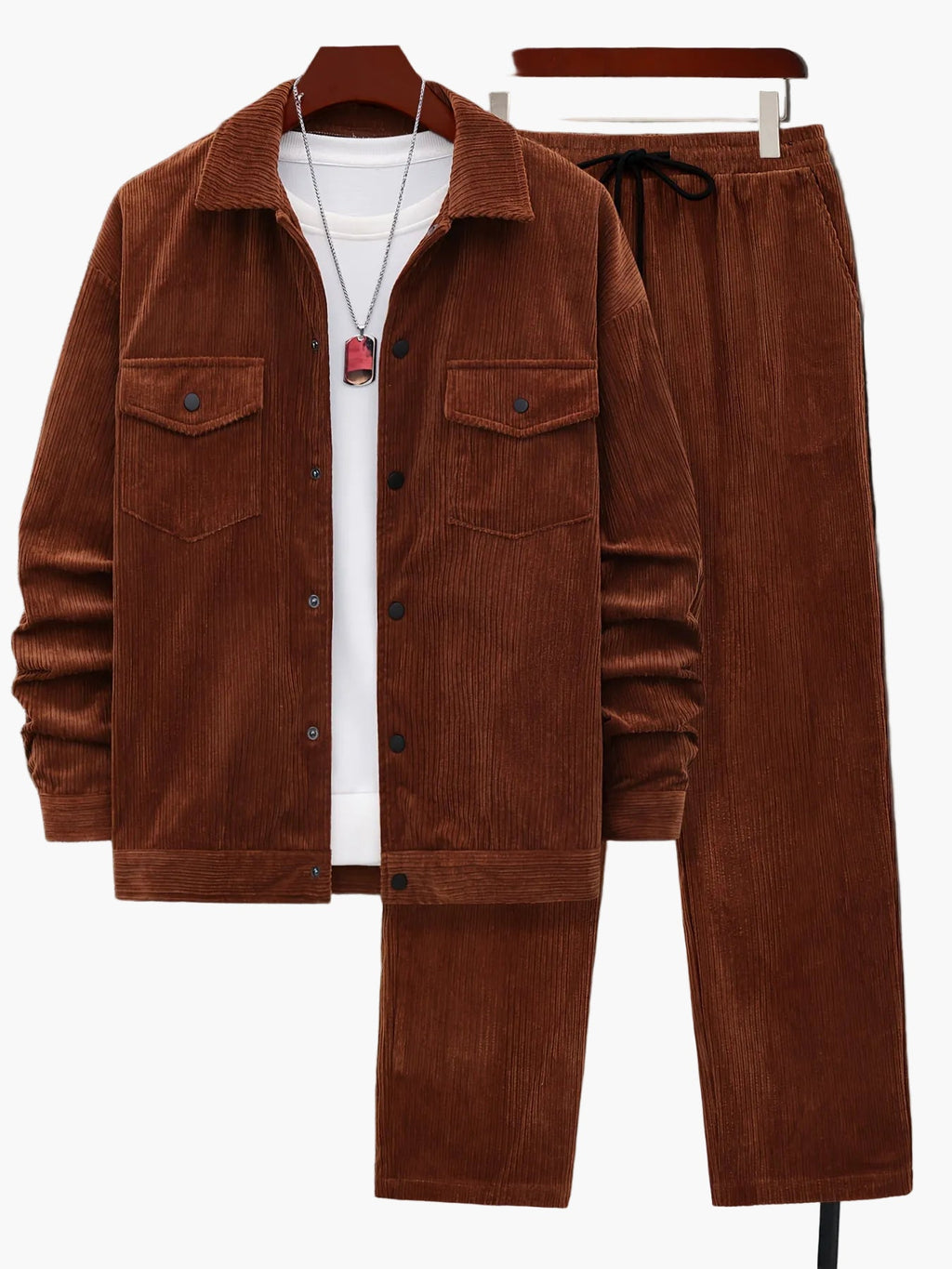 SUENTA Herren Freizeit Zweiteiler Set Lässige Jacke Und Hose Ideal Für Herbst Und Winter Schwarz