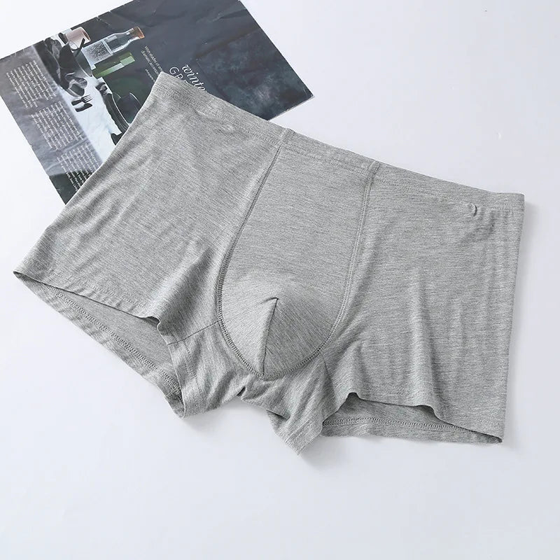 SUENTA Herren Inkontinenz-Boxershorts Windelabsorption Hohe Taille Grau