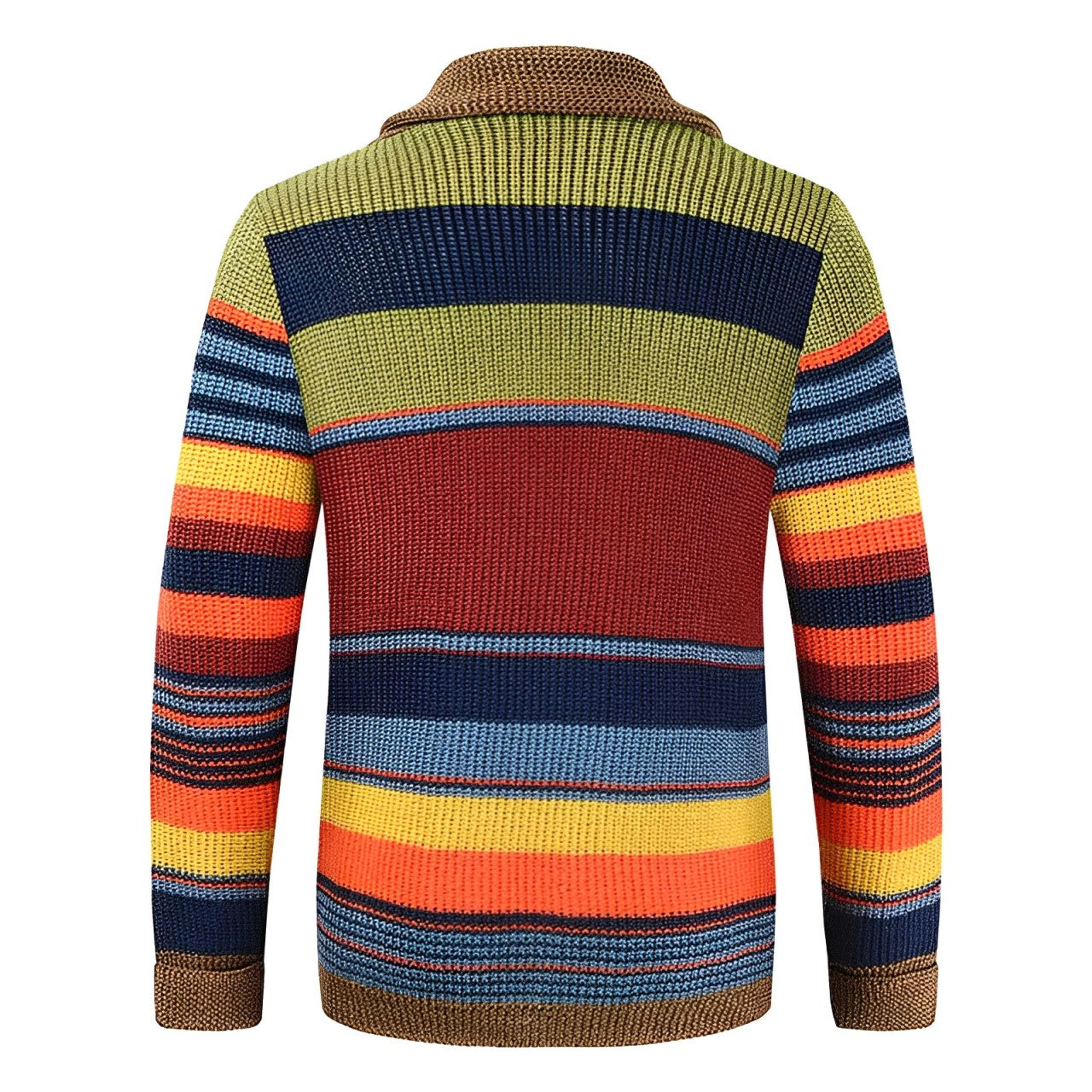 SUENTA Herren Retro-Cardigan Mit Farbblock Und Knopfleiste
