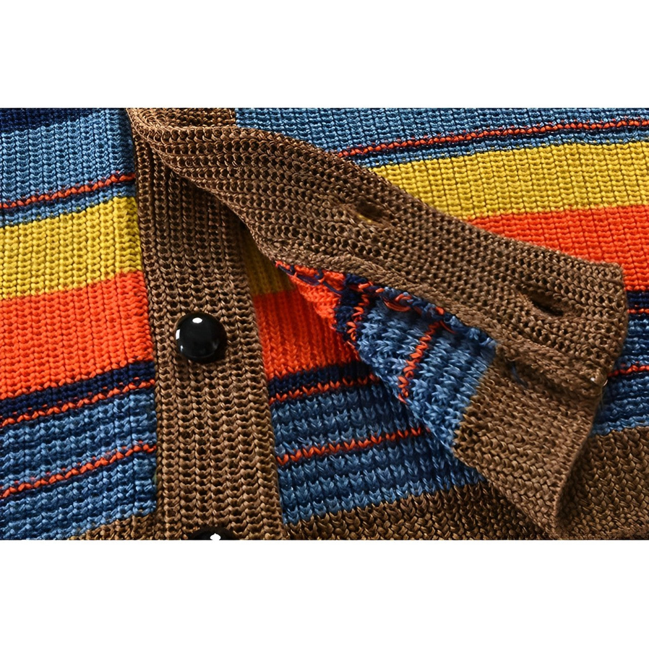 SUENTA Herren Retro-Cardigan Mit Farbblock Und Knopfleiste