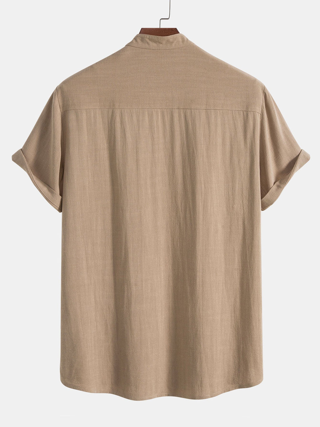 SUENTA Herren Sommer Set Hemd Und Hose Stehkragen Kurzarm Leicht
