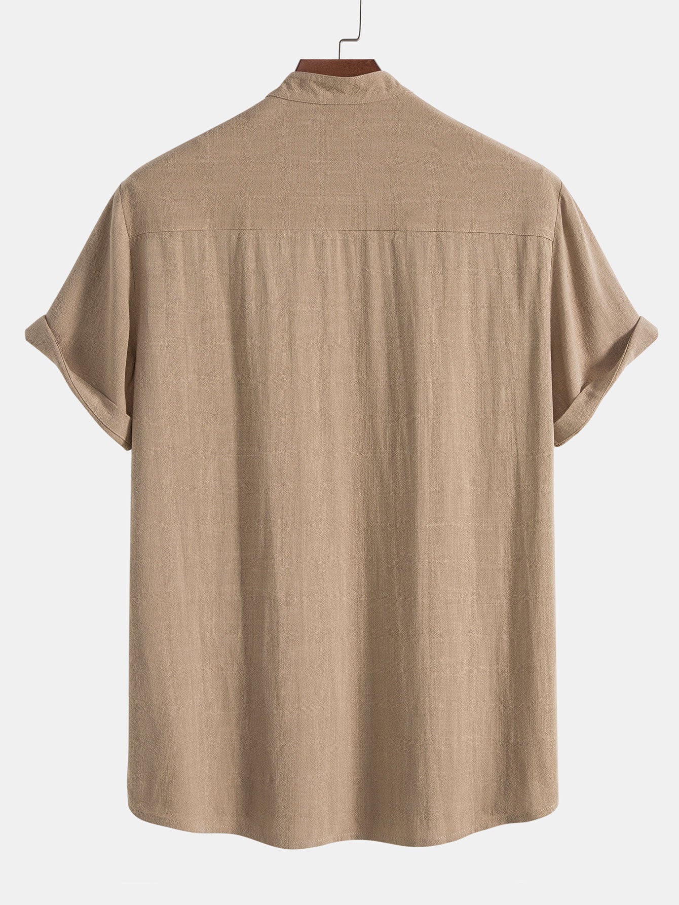 SUENTA Herren Sommer Set Hemd Und Hose Stehkragen Kurzarm Leicht