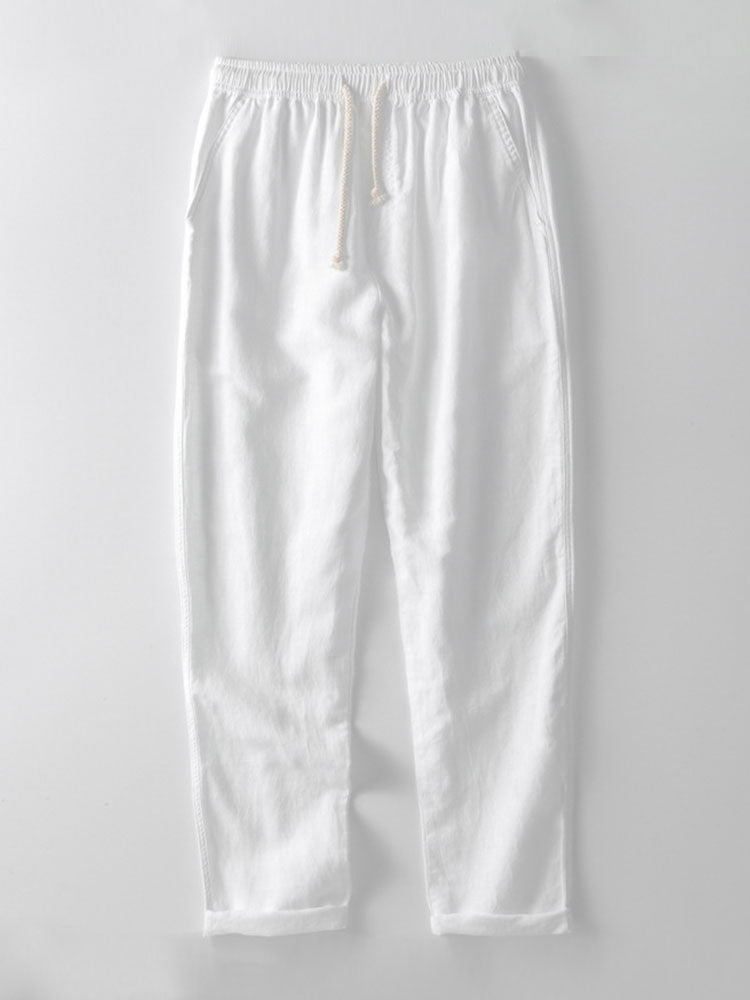 SUENTA Herren Sommer Set Hemd Und Hose Stehkragen Kurzarm Leicht