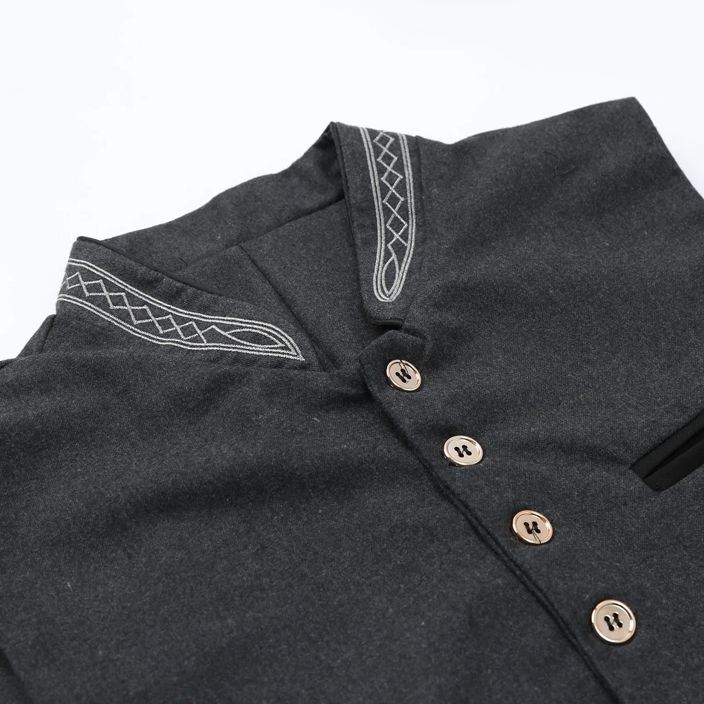 SUENTA Klassische Trachtenweste Grau Hochwertigen Stoff Elegante Note Grau