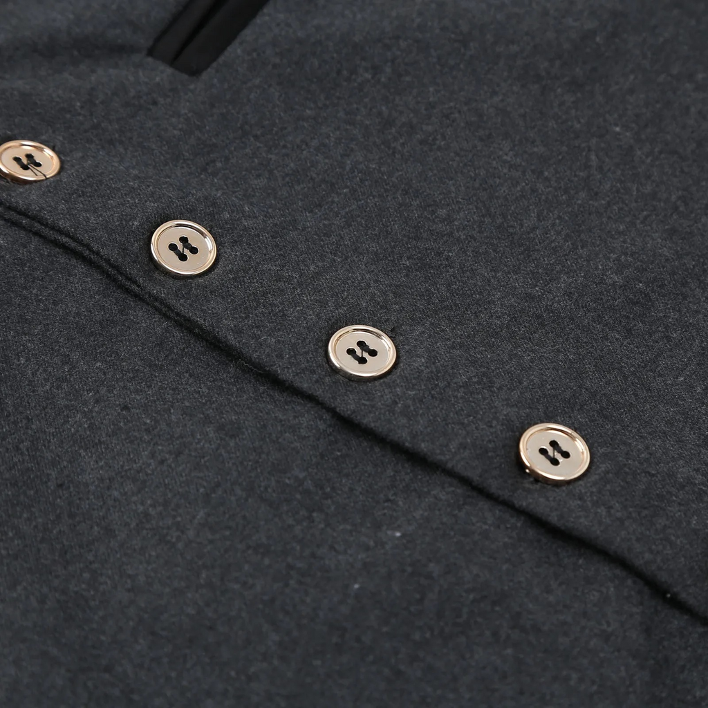 SUENTA Klassische Trachtenweste Grau Hochwertigen Stoff Elegante Note