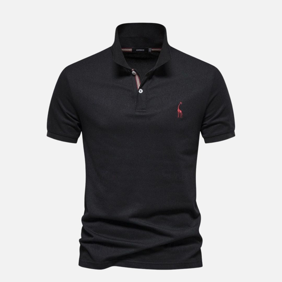 SUENTA Herren Kurzarm-Polohemd Für Einen Eleganten Freizeitlook Weiches, Atmungsaktivem Material Schwarz