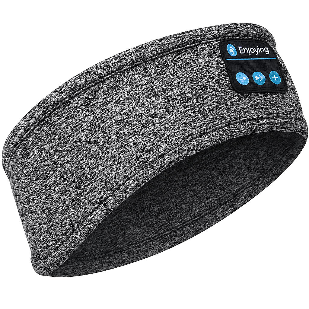 SUENTA Bluetooth Schlafkopfhörer Mit Weichem Stoffkopfbügel Grau