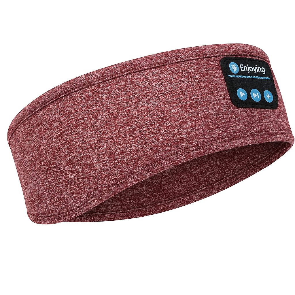 SUENTA Bluetooth Schlafkopfhörer Mit Weichem Stoffkopfbügel Rot