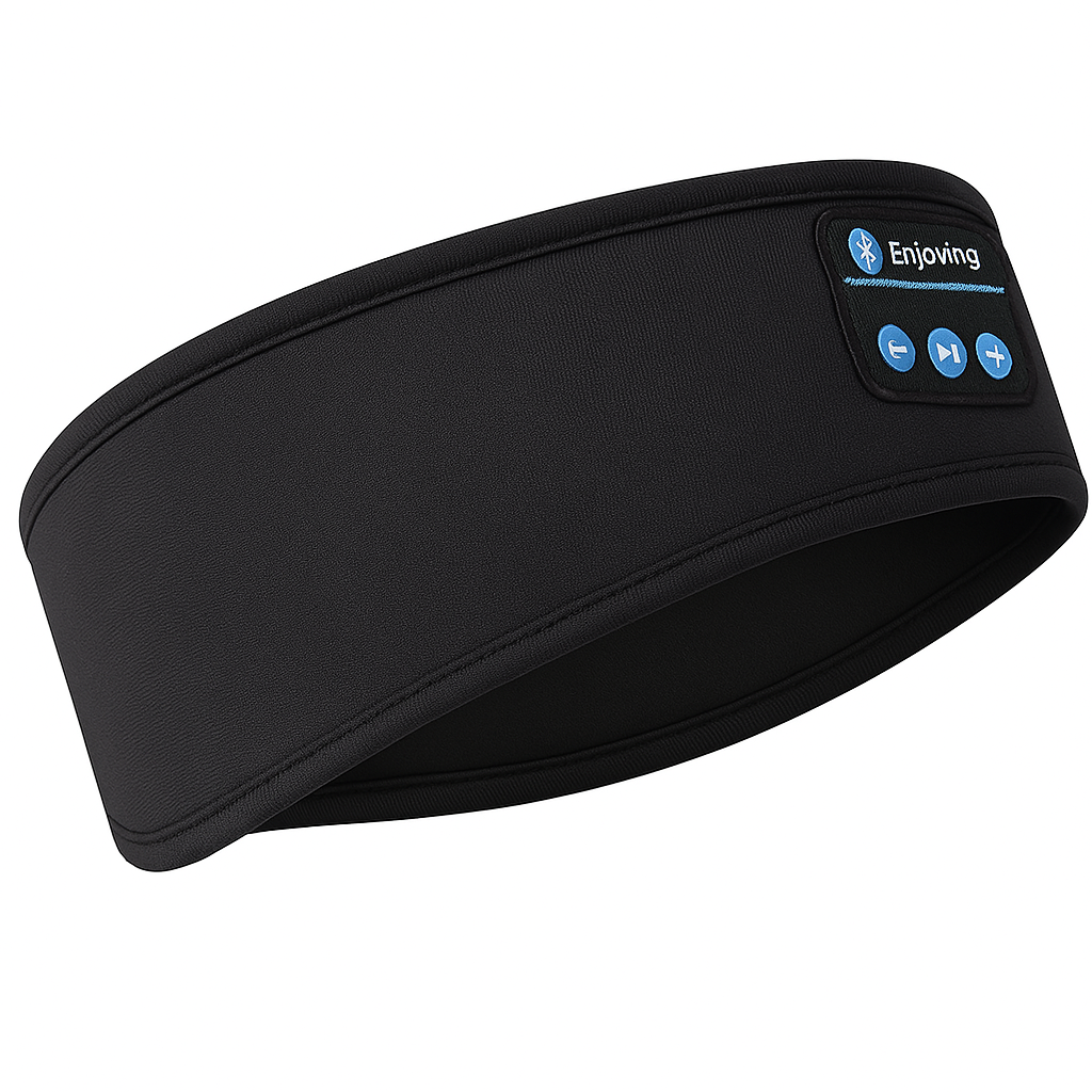 SUENTA Bluetooth Schlafkopfhörer Mit Weichem Stoffkopfbügel Schwarz