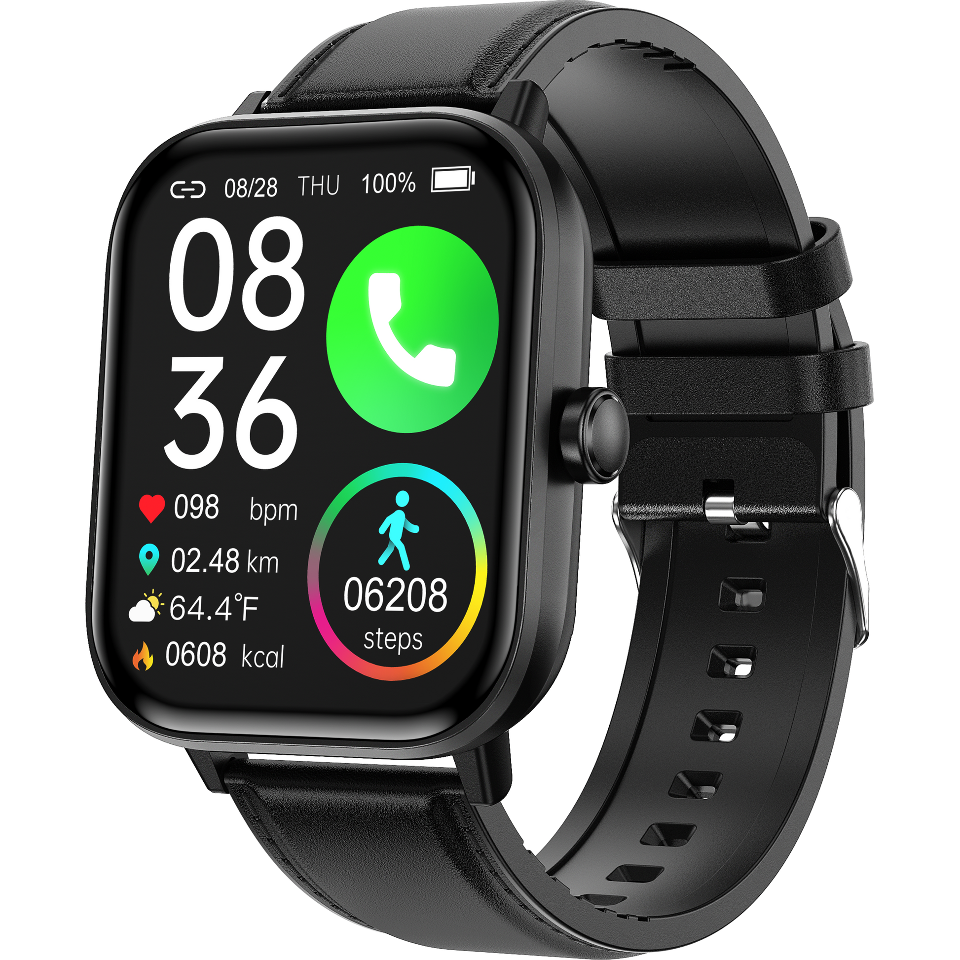 SUENTA Smartwatch Für Nicht-Invasive Glukoseüberwachung Gesundheit Schwarzer Gürtel