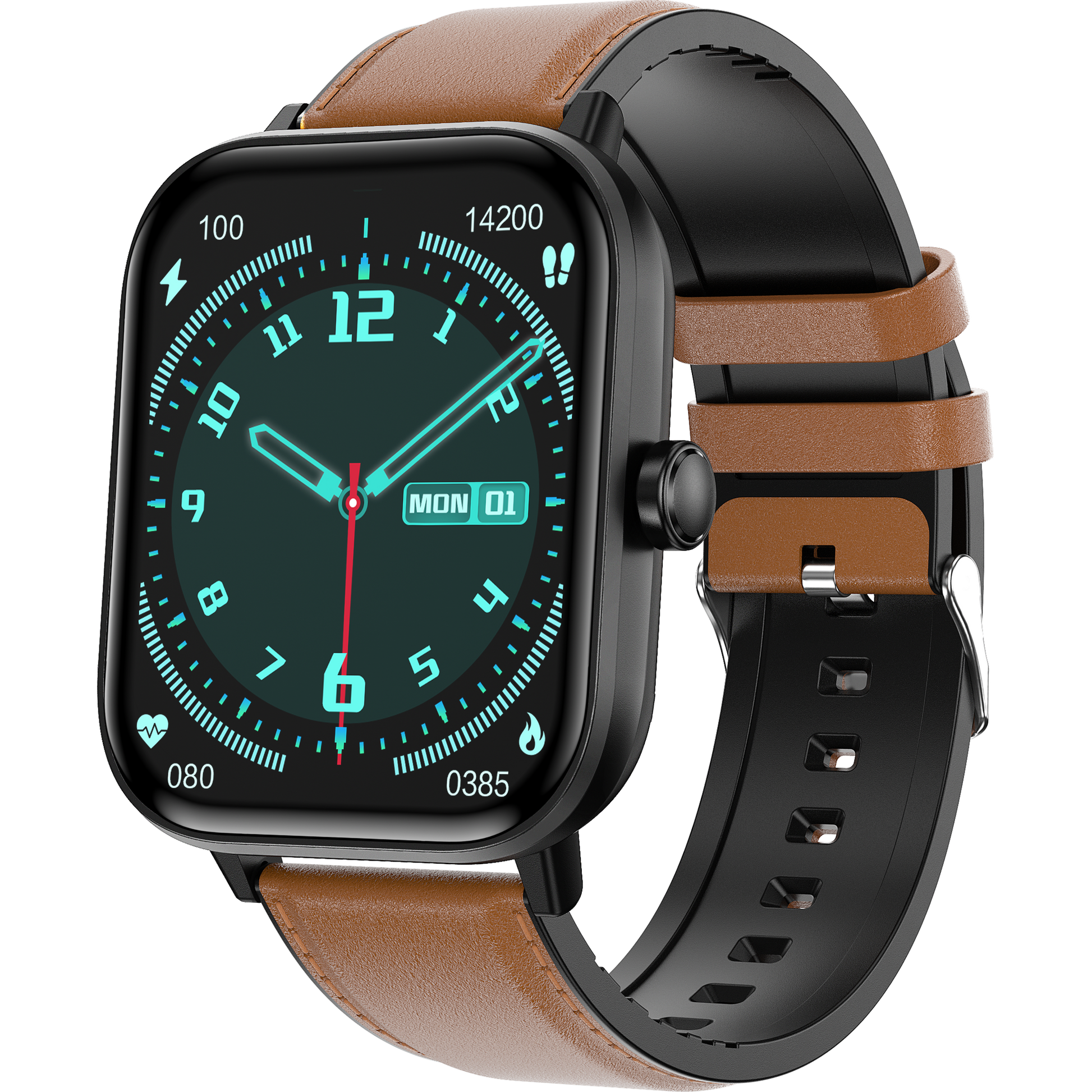SUENTA Smartwatch Für Nicht-Invasive Glukoseüberwachung Gesundheit Brauner Gürtel