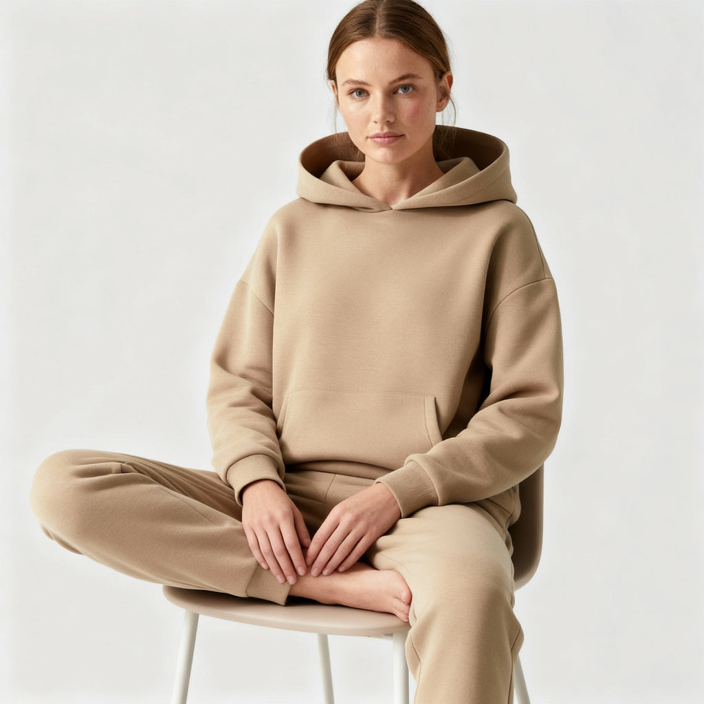SUENTA Damen Jogging Set Komfort Weiches Loungewear Synthetik Mischqualität