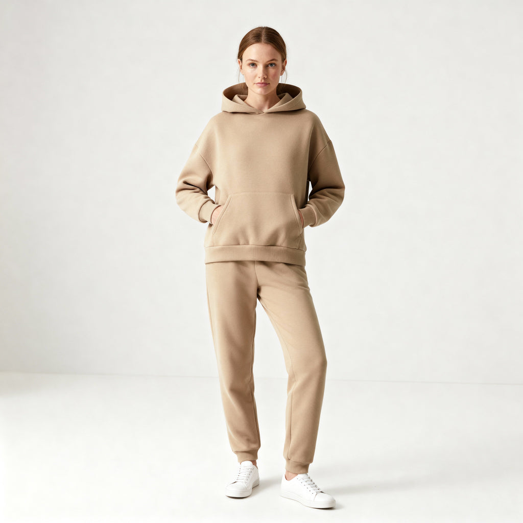 SUENTA Damen Jogging Set Komfort Weiches Loungewear Synthetik Mischqualität