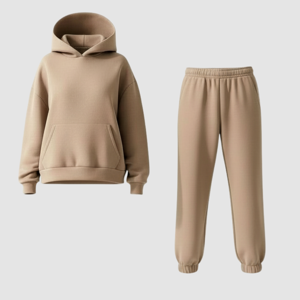 SUENTA Damen Jogging Set Komfort Weiches Loungewear Synthetik Mischqualität
