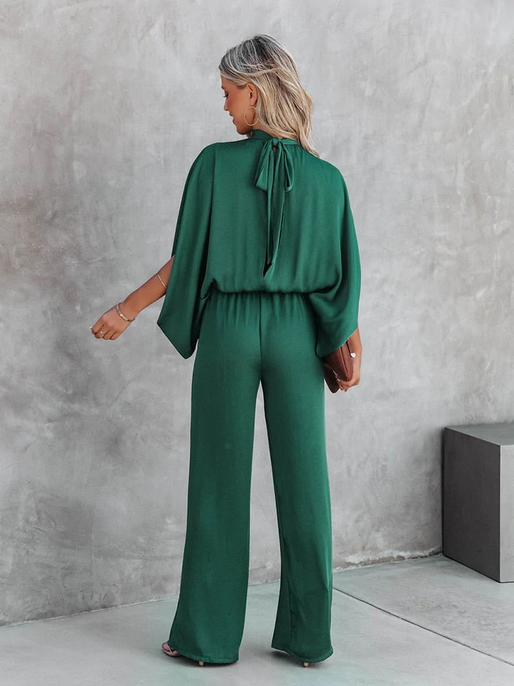 SUENTA Vespera Dame Jumpsuit – Grøn & Stilrent Design