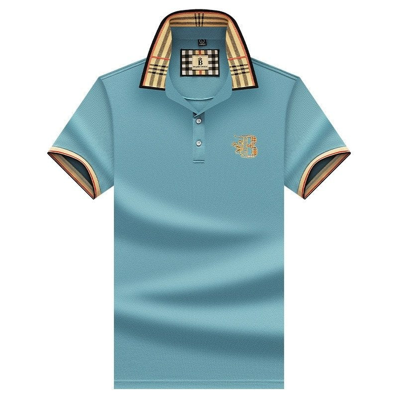 SUENTA Mane | Herren Polohemd Baby Blau